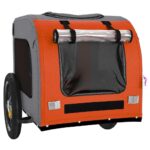 Fietskar voor huisdieren Oranje en grijs 124 x 53 x 53 cm – Image 7