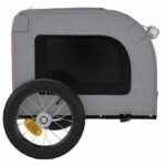 Fietskar voor huisdieren Oranje en grijs 124 x 53 x 53 cm – Image 8