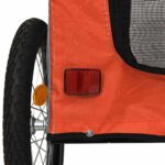 Fietskar voor huisdieren Oranje en grijs 124 x 53 x 53 cm – Image 9