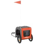 Fietskar voor huisdieren Oranje en grijs 124 x 53 x 53 cm – Image 4