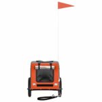Fietskar voor huisdieren Oranje en grijs 124 x 53 x 53 cm – Image 2