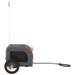 Fietskar voor huisdieren Oranje en grijs 124 x 53 x 53 cm – Image 3