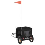 Hondenfietstrailer oxford stof en ijzer zwart - Image 7