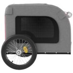 Hondenfietstrailer oxfordstof en ijzer rood en grijs – Image 6