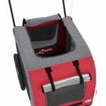 Fietskar voor huisdieren Rood en grijs 124.5 x 63.5 x 53 cm - Image 5
