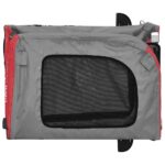 Fietskar voor huisdieren Rood en grijs 124.5 x 63.5 x 53 cm - Image 6