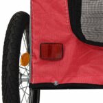 Fietskar voor huisdieren Rood en grijs 124.5 x 63.5 x 53 cm - Image 9