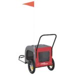 Fietskar voor huisdieren Rood en grijs 124.5 x 63.5 x 53 cm - Image 4