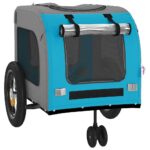 Fietskar voor huisdieren Blauw en grijs 124.5 x 63.5 x 53 cm – Image 7