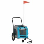 Fietskar voor huisdieren Blauw en grijs 124.5 x 63.5 x 53 cm – Image 10