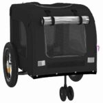 Fietskar voor huisdieren met opslag Zwart 124.5 x 63.5 x 53 cm - Image 7