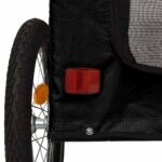 Fietskar voor huisdieren met opslag Zwart 124.5 x 63.5 x 53 cm - Image 9