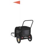 Fietskar voor huisdieren met opslag Zwart 124.5 x 63.5 x 53 cm - Image 4