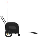 Fietskar voor huisdieren met opslag Zwart 124.5 x 63.5 x 53 cm - Image 3