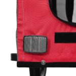Hondenfietstrailer oxford stof en ijzer rood en zwart – Image 10