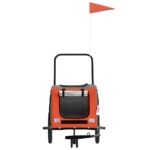 Fietskar voor huisdieren, oranje en grijs Oxford-stof en ijzer - Image 3