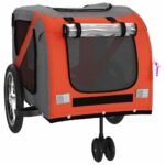 Fietskar voor huisdieren, oranje en grijs Oxford-stof en ijzer - Image 4