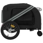 Huisdierfietskar Grijs en Zwart Oxford Stof en IJzer – Image 6