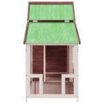 Hondenhok 143x60,5x109 cm massief grenenhout mokkakleurig - Afbeelding 3