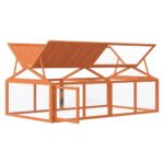 Dierenren 200x112,5x74 cm massief grenenhout bruin - Afbeelding 3
