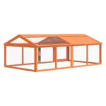 Dierenren 200x112,5x74 cm massief grenenhout bruin - Afbeelding 5