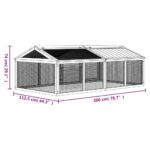 Dierenren 200x112,5x74 cm massief grenenhout bruin - Afbeelding 6