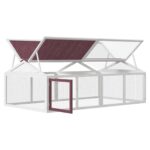 Dierenren 200x112,5x74 cm massief grenenhout mokkakleurig - Afbeelding 3