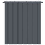 Hondenhok met dak 110x103x109 cm gegalvaniseerd staal zwart - Image 3