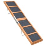Hondenloopplank 120x30 cm massief vurenhout grijs - Image 3