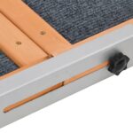 Hondenloopplank 120x30 cm massief vurenhout grijs - Image 9