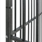 Hondenhok met wielen gegalvaniseerd staal zwart – Image 7