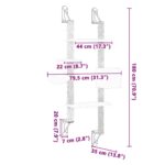 Kattenmeubel wandgemonteerd met krabpaal 180 cm lichtgrijs – Image 6