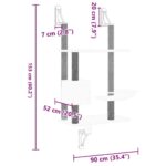 Kattenmeubel wandgemonteerd met krabpaal 153 cm lichtgrijs - Afbeelding 6