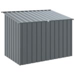 Hondenhok met dak 153x91x110 cm staal antracietkleurig - Image 5