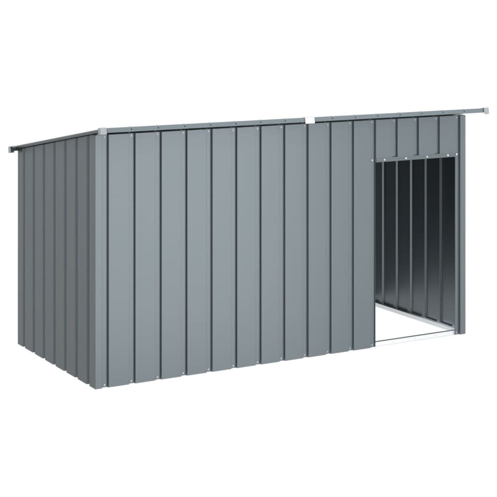 8721012381094_a_en_hd_1.jpg Hondenhok met dak 196x91x110 cm verzinkt staal antracietkleurig - Image 1