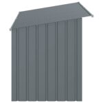 Hondenhok met dak 196x91x110 cm verzinkt staal antracietkleurig - Image 4