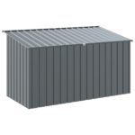 Hondenhok met dak 196x91x110 cm verzinkt staal antracietkleurig - Image 5