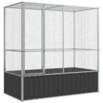Volière 210,5x107x212 m staal zilverkleurig