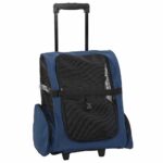 Huisdierentrolley 3-in-1 48x32x(57-106) cm oxford stof blauw