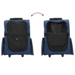 Huisdierentrolley 3-in-1 48x32x(57-106) cm oxford stof blauw – Image 7