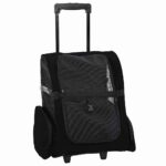 Huisdierentrolley 3-in-1 48x32x(57-106) cm oxford stof zwart