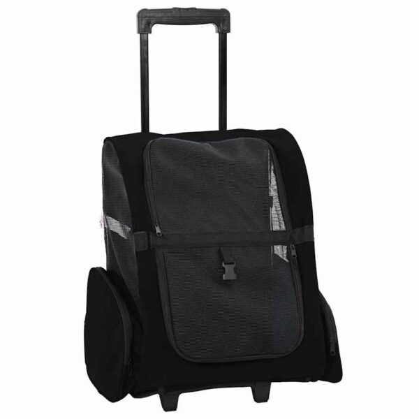 Huisdierentrolley 3-in-1 48x32x(57-106) cm oxford stof zwart