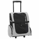 Huisdierentrolley 3-in-1 48x32x(57-106) cm oxford stof grijs