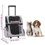 Huisdierentrolley 3-in-1 48x32x(57-106) cm oxford stof grijs – Image 11