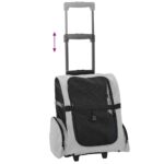 Huisdierentrolley 3-in-1 48x32x(57-106) cm oxford stof grijs – Image 6