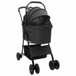 Opvouwbare Huisdier Kinderwagen Zwart 81 x 47 x 99 cm - Afbeelding 2