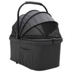 Opvouwbare Huisdier Kinderwagen Zwart 81 x 47 x 99 cm - Afbeelding 4