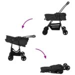 Opvouwbare Huisdier Kinderwagen Zwart 81 x 47 x 99 cm - Afbeelding 11