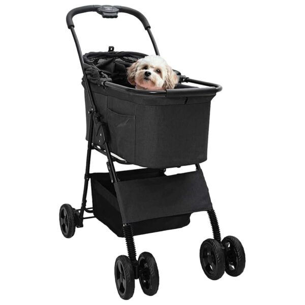 Opvouwbare Huisdier Kinderwagen Zwart 81 x 47 x 99 cm
