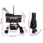 Opvouwbare Huisdier Kinderwagen Zwart 81 x 47 x 99 cm - Afbeelding 12